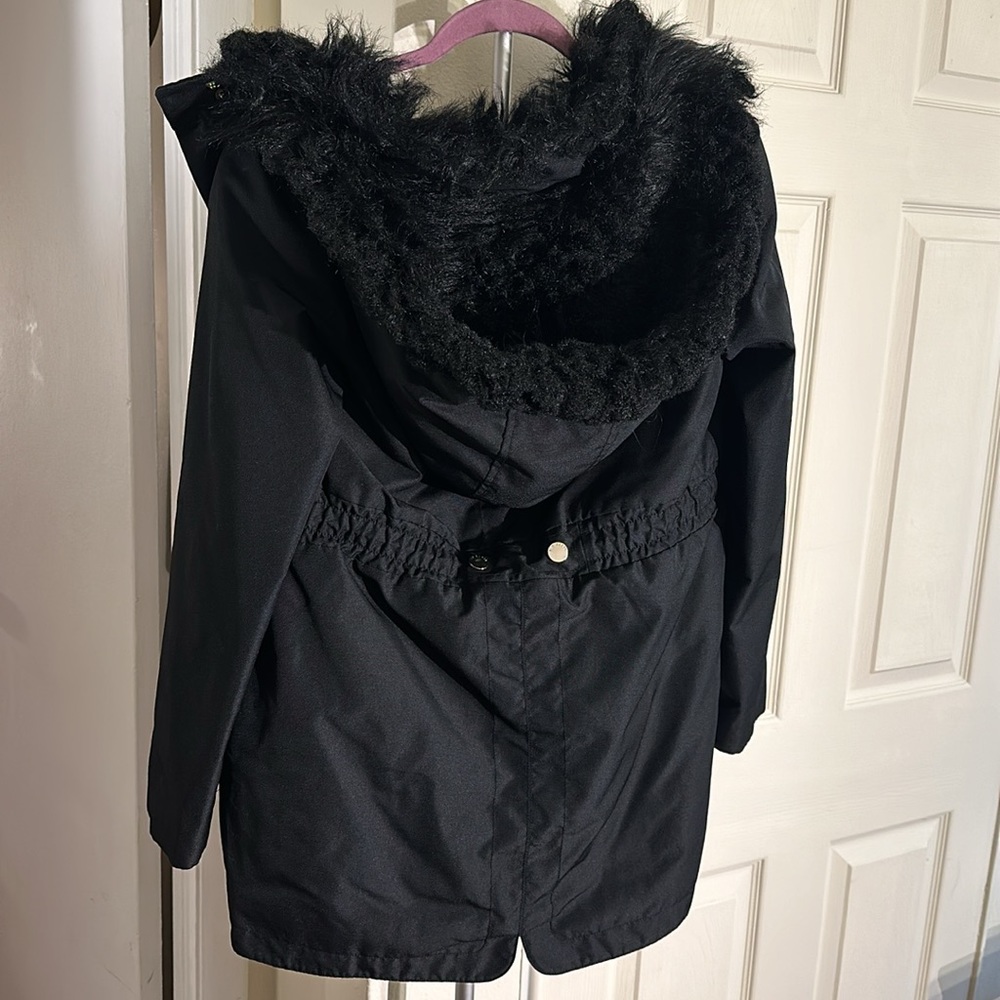 Ted Baker London parka jacket size 2 *the hoods fur needs brushed out - Picture 9 of 11